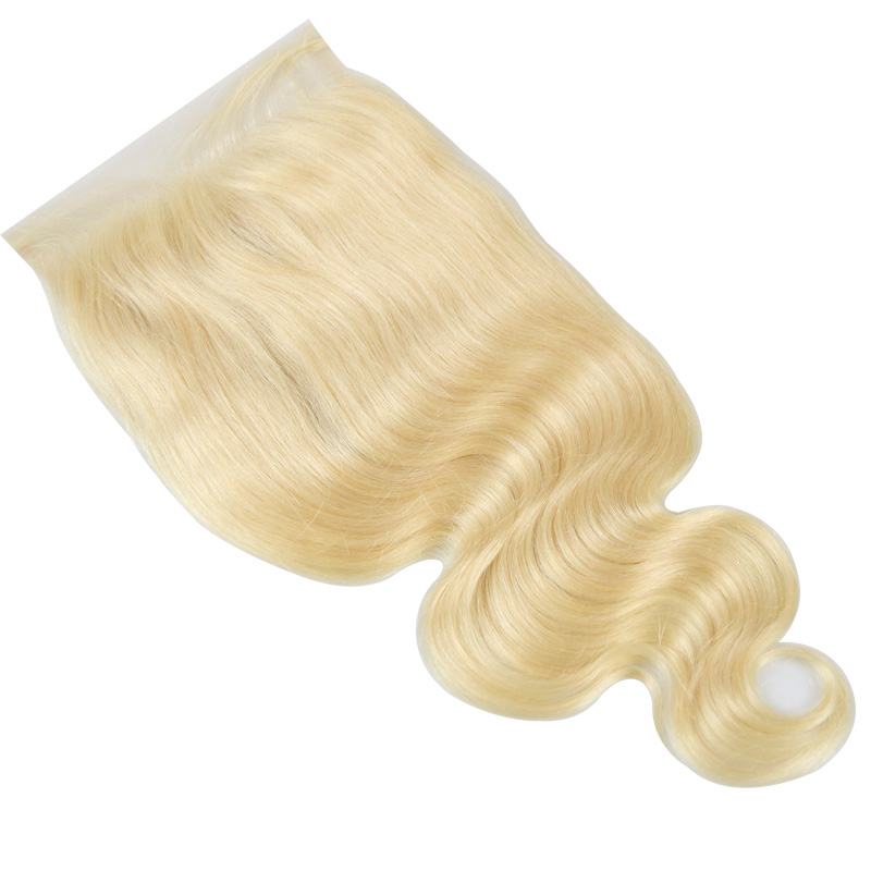 Top Closure 613# Color 6X6 Lace Closure Straight Body Wave 10-24inch Blonde Color Brazilian Human Hair Peruvian Malaysian Virgin Hair