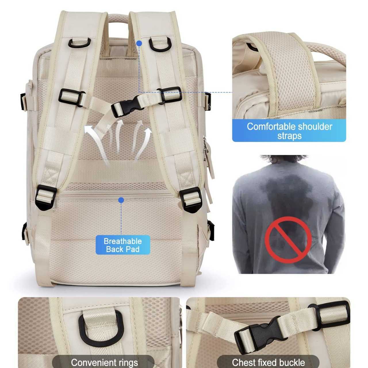 Travel Backpack for Mens Women Large Capacity Multifunctional Laptop Bags Leisure Back Pack Business Travel Bag Student Schoolbag 241223