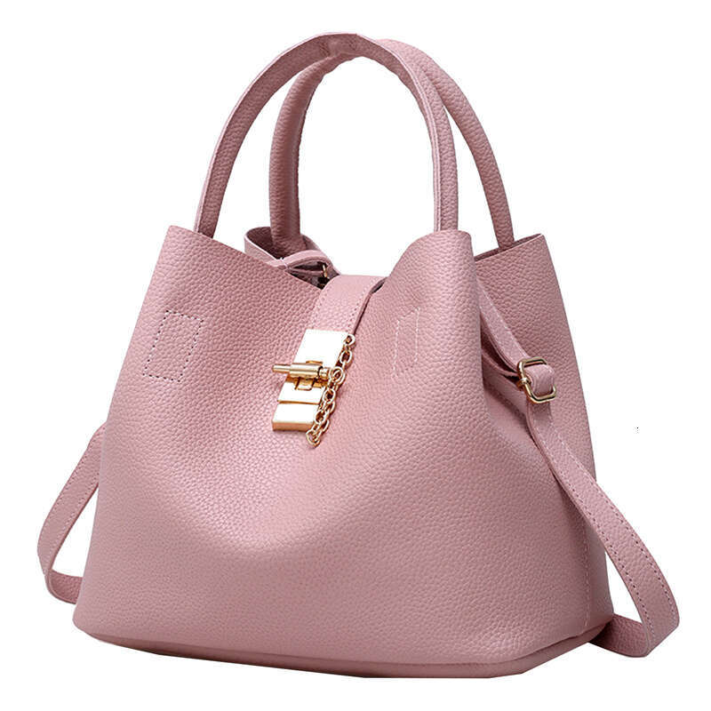Women's Bags Handbag Woman Shoulder Large Capacity Handbag Women Crossbody Lychee Pattern PU Portable Bucket Bag Ladies Messenger Bags