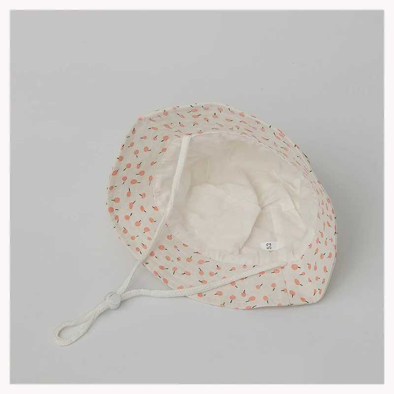 Caps Hats Cute and lovely baby girl bucket hat summer baby boy girl sun hat cute star width Brim baby toddler children fisherman Panama hat H241223