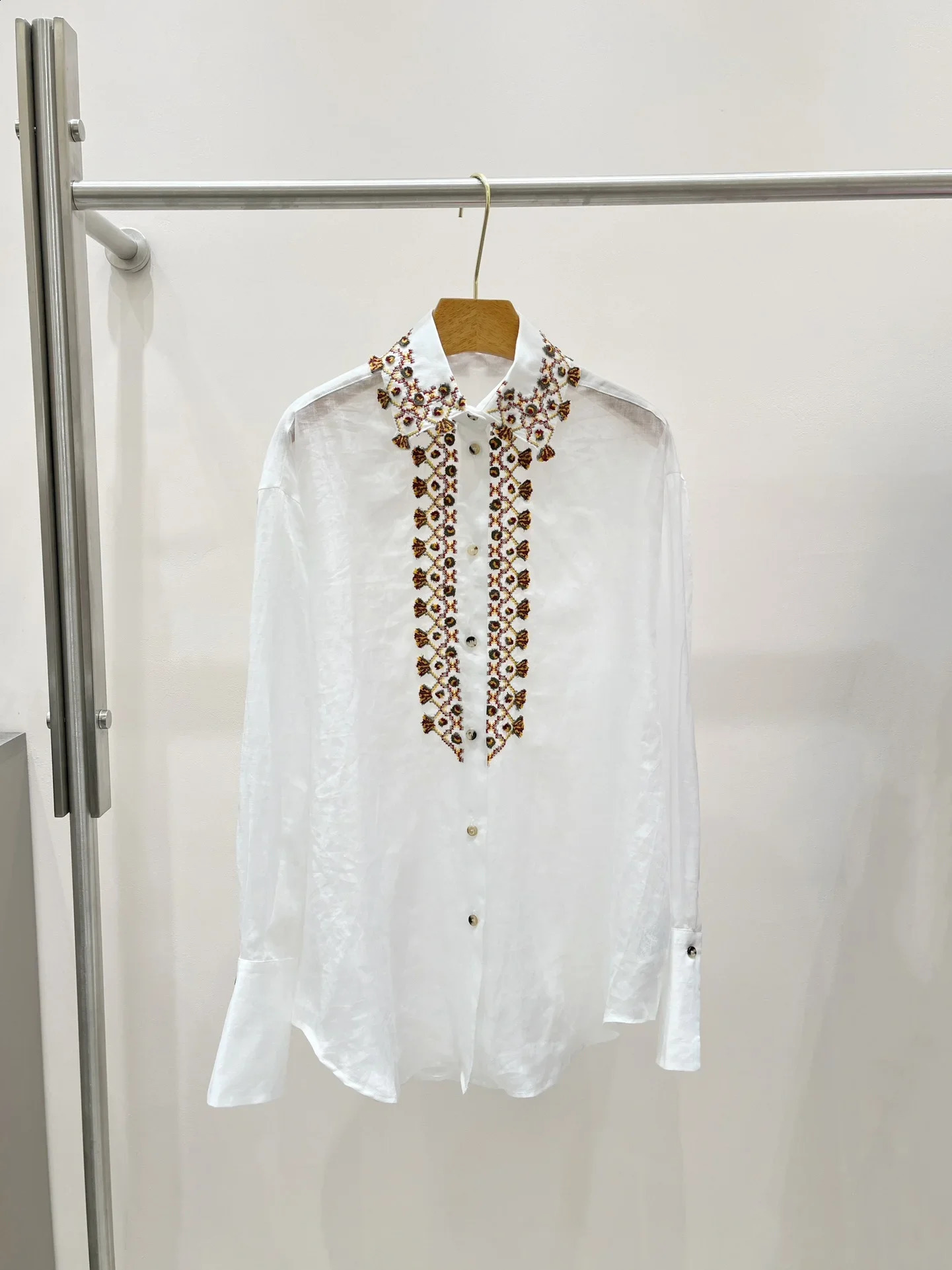 Female Clothing Shirt Top Women Blouse Woman Clothes Fashion Womens Long Sleeve Shirts 241218