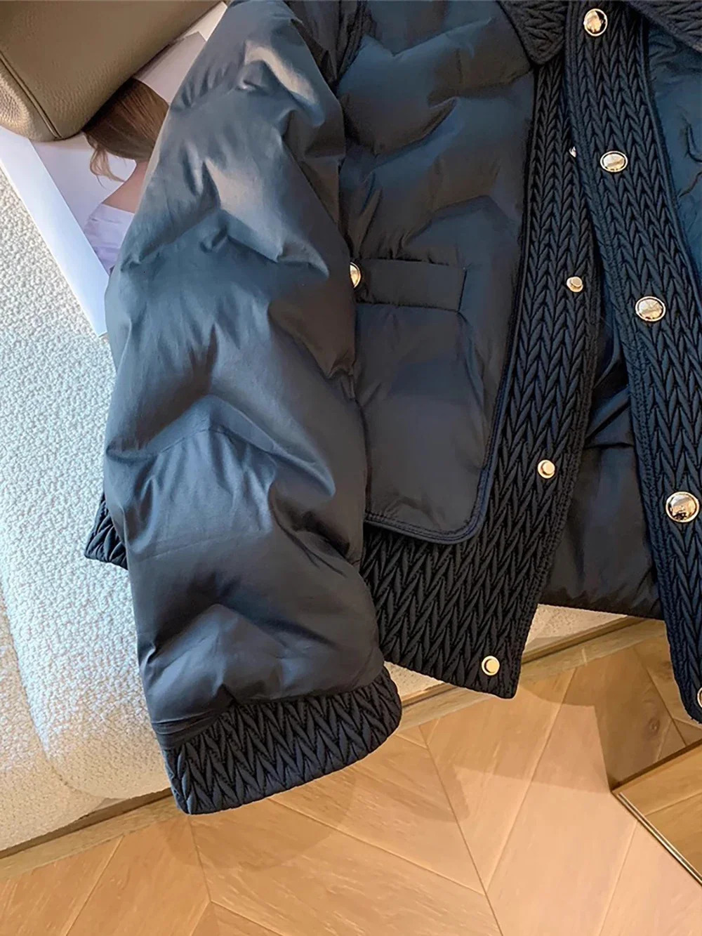 Fashion Overcoats Women Cotton Turn-Down Collar Quilted Jacket Outerwear Female Warm Padded Coats Autumn Winter Lightweight