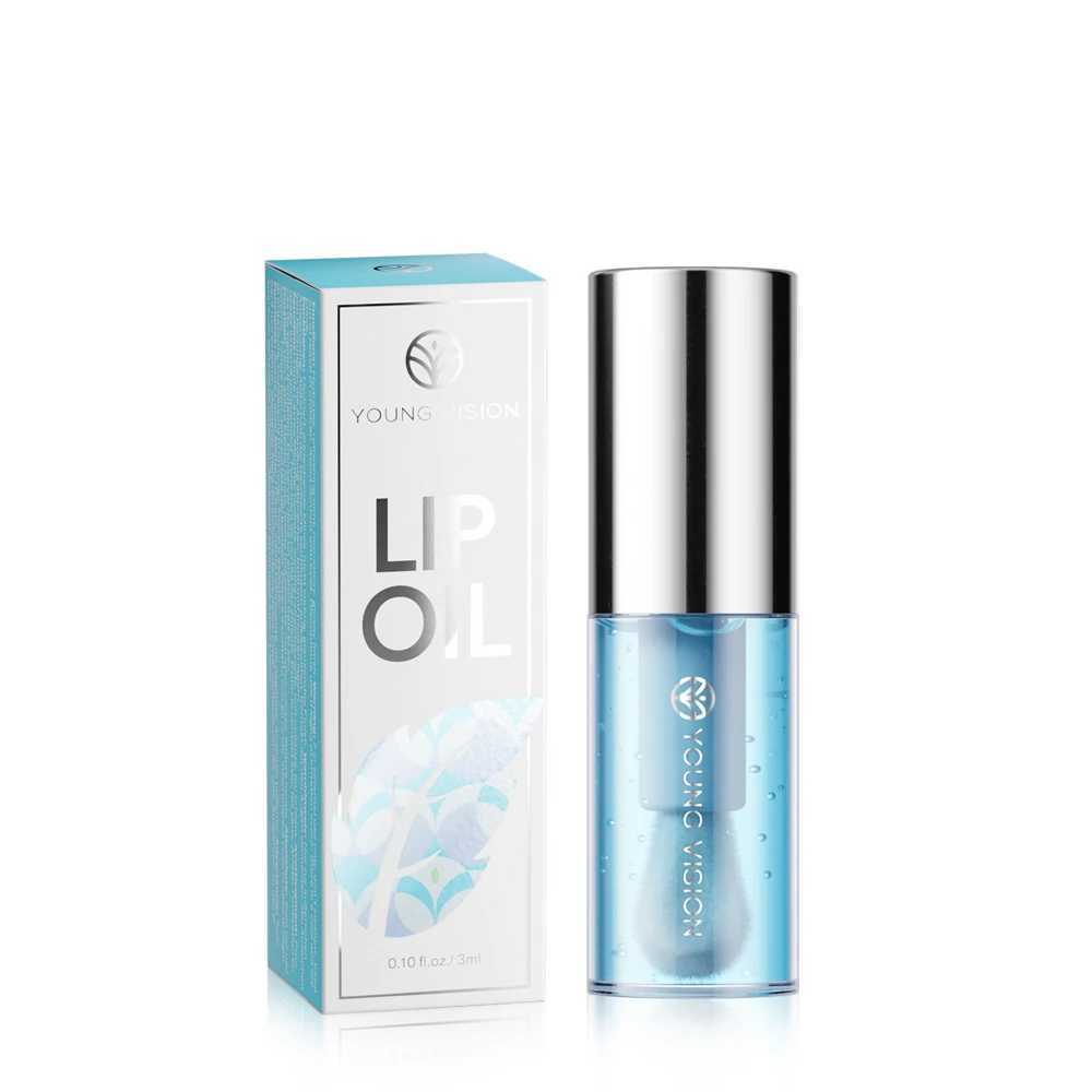 YOUNG VISION 6 color Peppermint Lip Oil Hydrating Glass Lip toot Lip Honey Moisturizing long-lasting non-stick cup large brushXJ241223