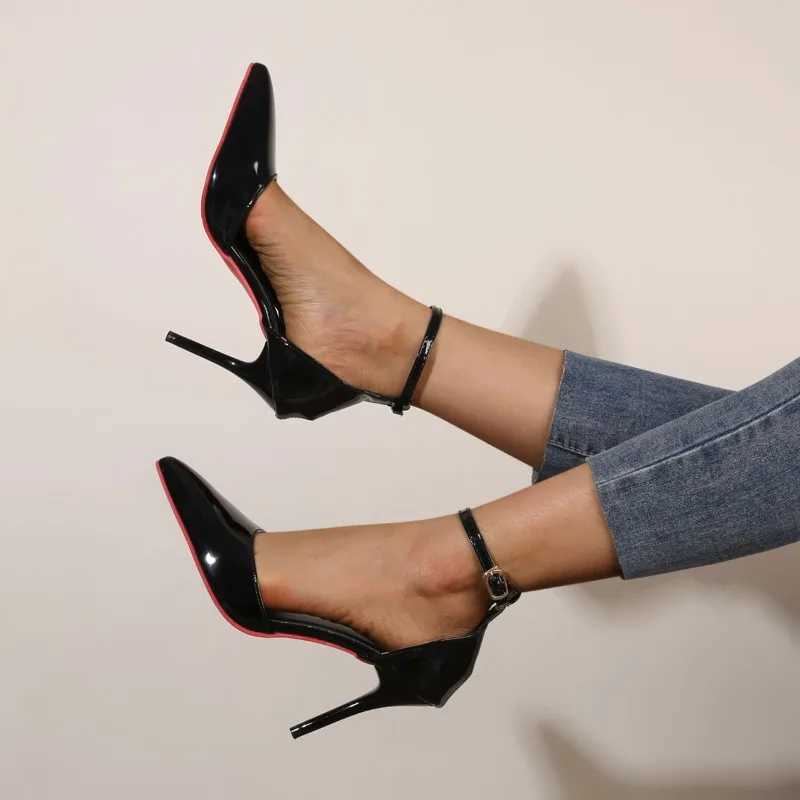 Red Bottom High Heels Shoes for Ladies Pointed Toe Black Sexy Summer Supper High Sandals Femininas Outdoor Spring SummerC241223