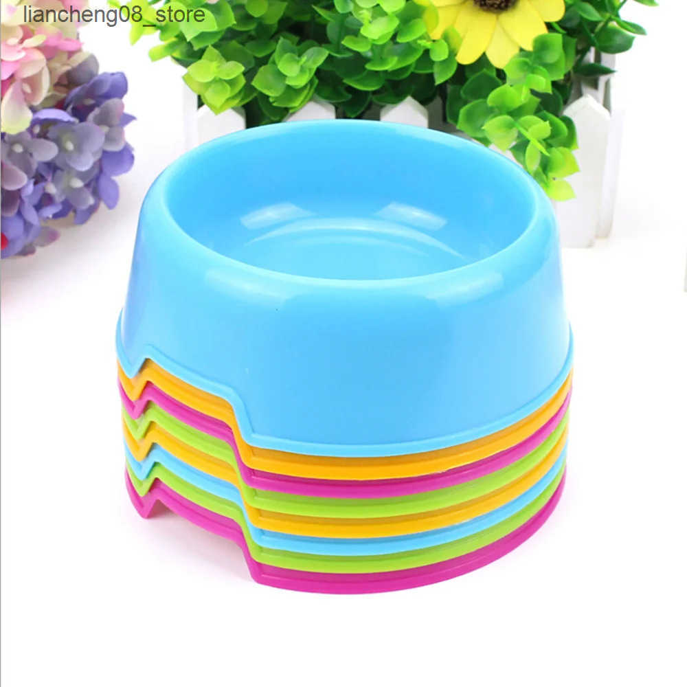 Dog Bowls Dishes Safety Cute Multi-Purpose Candy Color Plastic Dog Bowls Feeding Water Food Cat Bowl Food Bowl Pet Food Bowl L240910