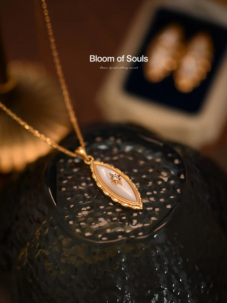 N Eye Of The Stars Original S925 Sterling Silver Natural Fritillary Pearl Necklace Exquisite Retro Pendant Female 241220