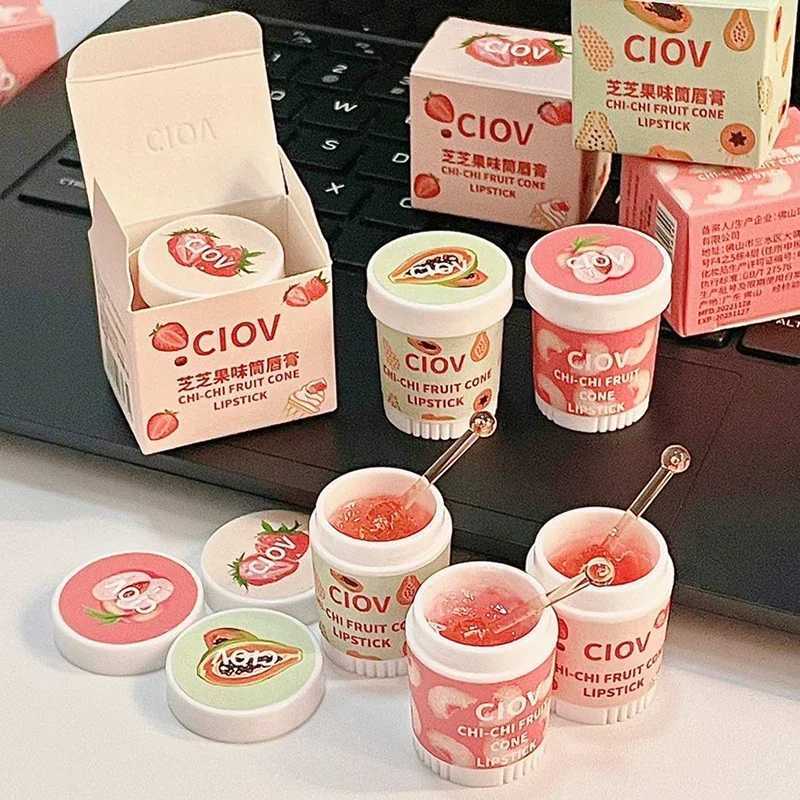 Lips Care Strawberry Ice Cream Lipmask Day and Night Hydrated Maintenance Lip Balm Set Repairing Nourish Lip Oil Lipstick BaseXJ241223