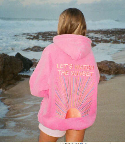 sweatshirts Men's and women's printed sunshine hoodie Let's Watch The Sunset hoodies