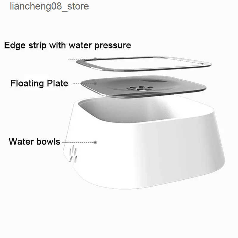 Dog Bowls Dishes Dog Drinking Water Bowl Floating Non-Wetting Mouth Cat Bowl Without Spill Drinking Water Dispenser Plastic Anti-Over Dog Bowl L240910