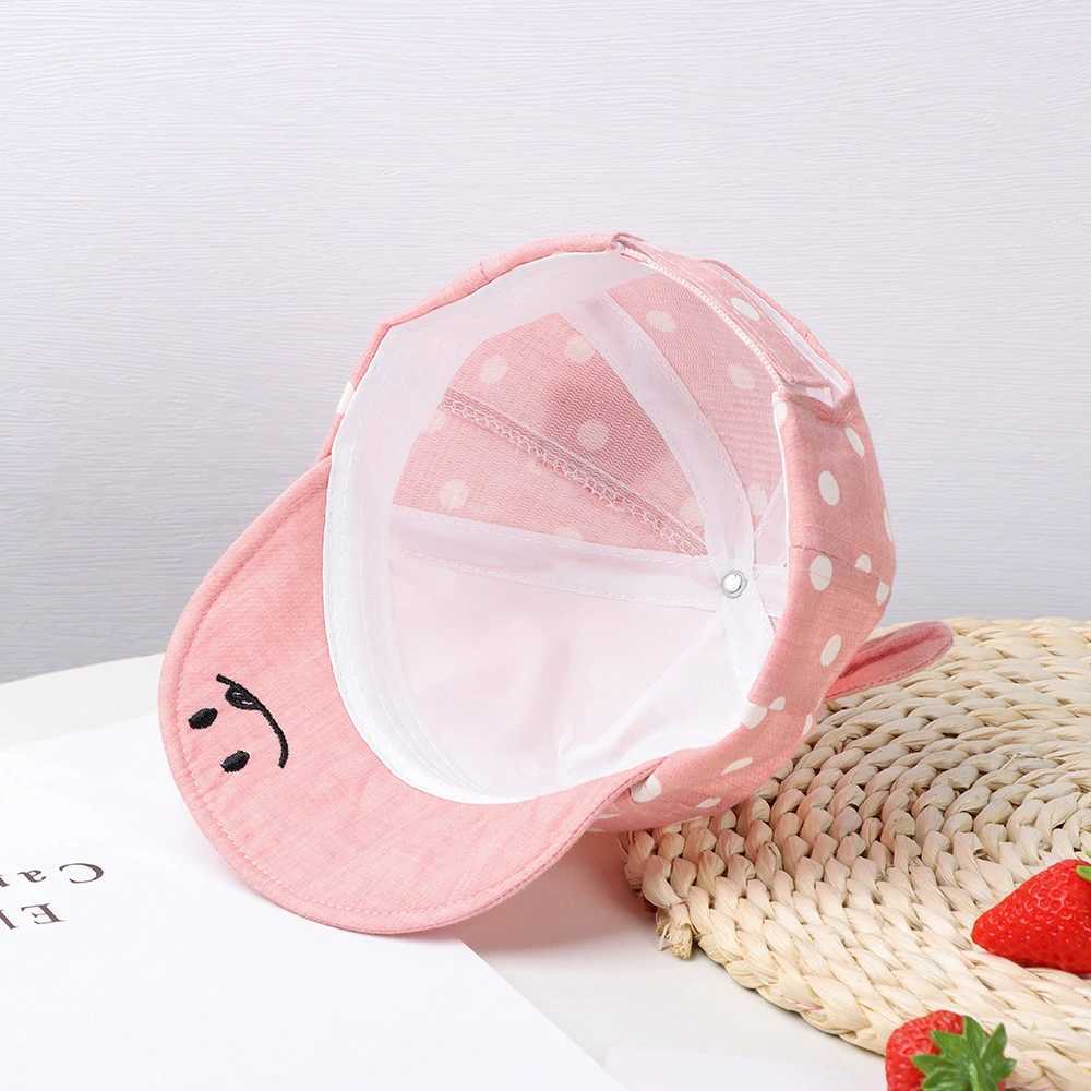 Caps Hats Baby casual baseball cap 6-24 months spring summer autumn bunny ear hat beach hat Panama hat outdoor childrens sun hat H241223