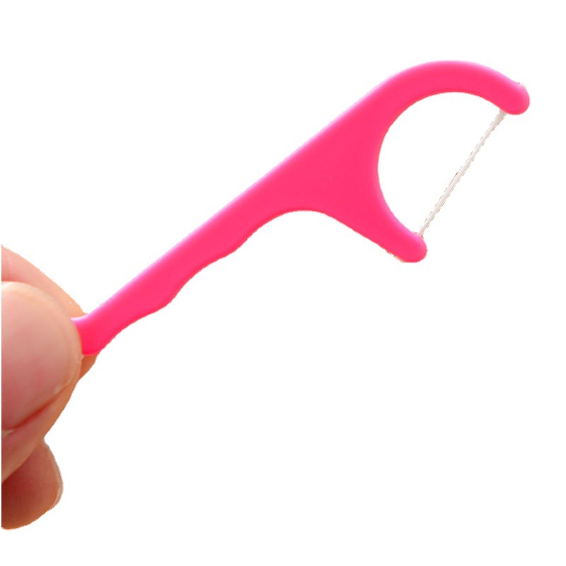 25pcs/set Plastic Toothpick Cotton Floss Toothpick Stick For Oral Health Table Accessories Tool