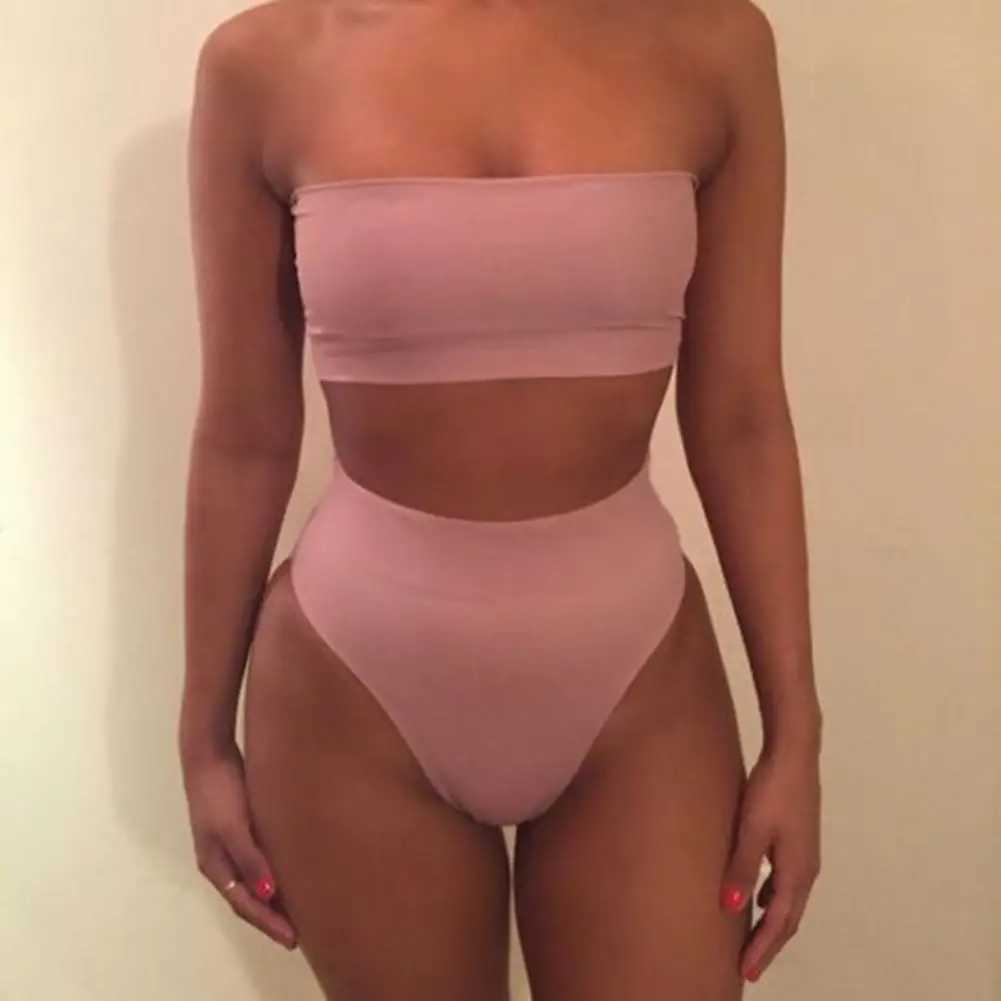 Bikini Set Great Strapless Summer Lady Swimsuit Beachwear Women Suimwear Sleeveelss Bathing Suit for Water SportsXJ241223