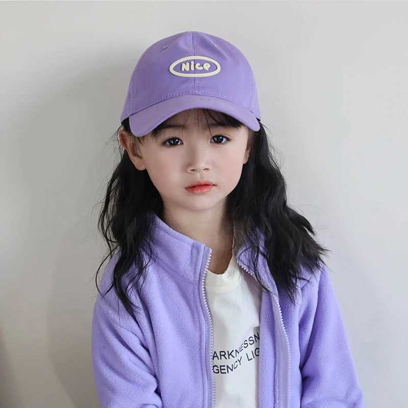 Caps Hats Summer Quick Dry Baseball Cap Korean Childrens Letter Peaked Hat 2-8 Year Old Boys and Girls Candy Colors Duck Tongue Hat Sports Sunshine Su