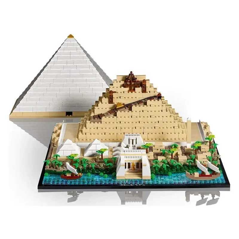 Blocks Giza Great Pyramid Building Block Model Classic City Building Compatible Birthday Christmas Toys Gifts S2412211