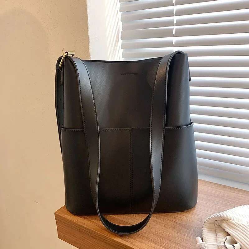 Women's Bags Handbag Fashionable Women's Leather Shoulder Bucket Bags Handbags Winter Fall Autumn Design Casual Sac De E Femme Vintage