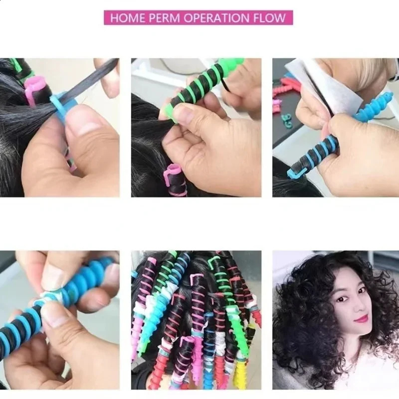 Spiral Plastic Perm Stick Women Magic Curly Hair Roller Cold Perm Bar Hair Curler Barber Professional Hairdressing Tool 241220