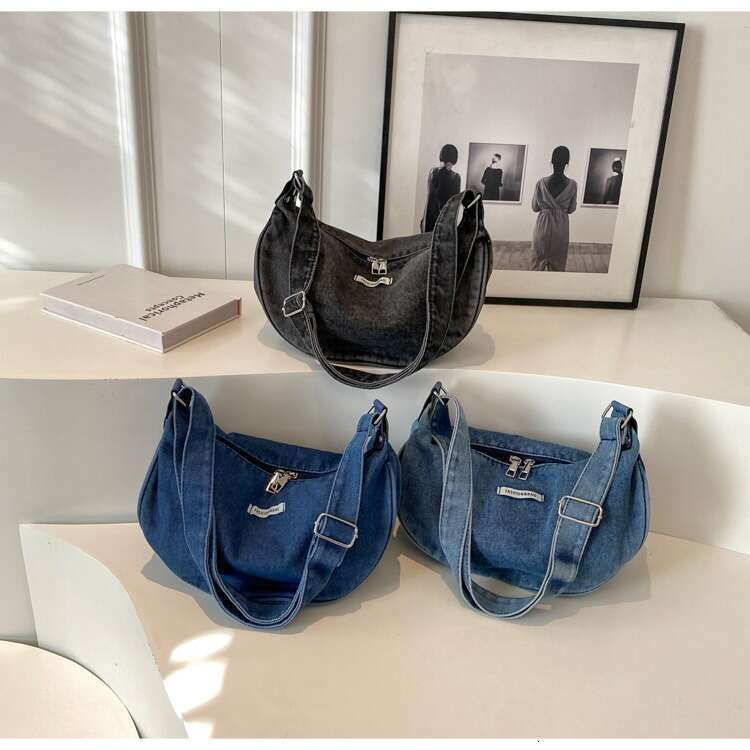 Women's Bags Handbag Women Denim Large Capacity Strap Adjustable Crossbody Sg Vintage Messenger Casual Shopper Bags Shoulder Bag