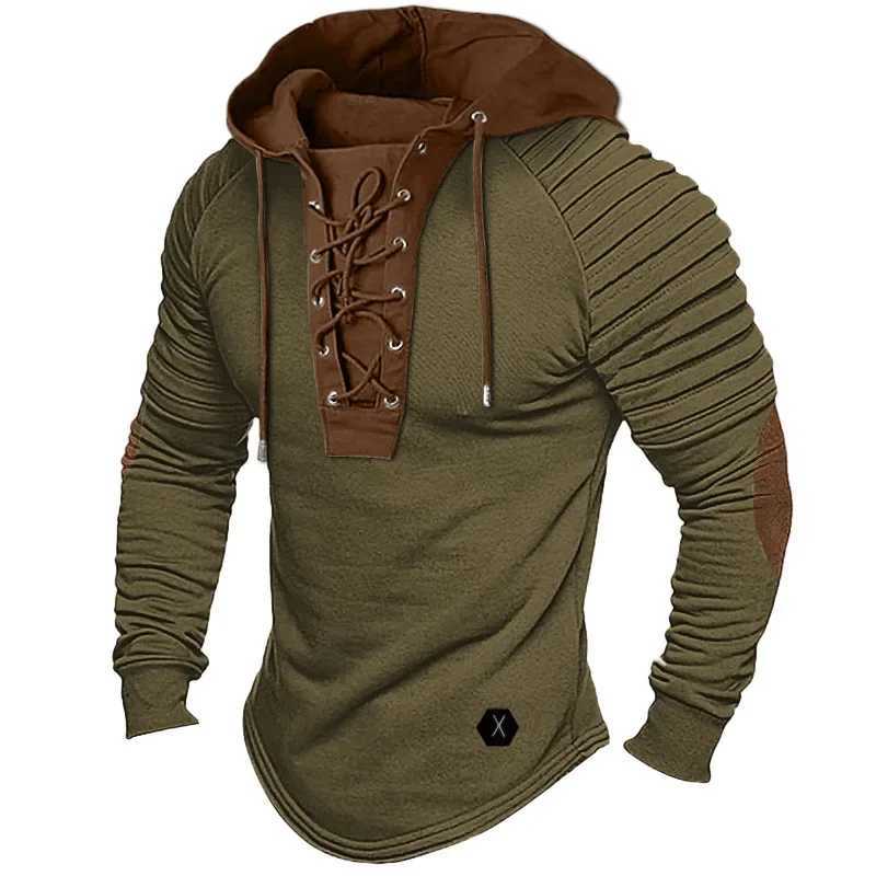New Arrival Muscle mens clothing. Solid color hoodie. New mens T-shirt top. Wrinkle cover. Street style long sleeved T-shirt. S-XXXL Z241223