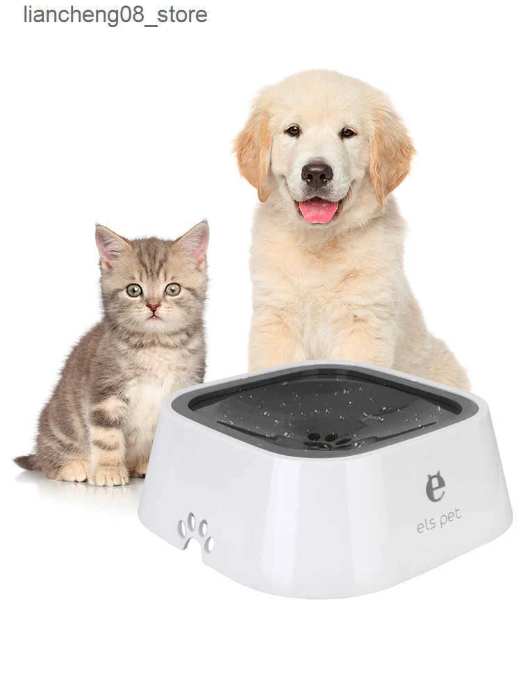 Dog Bowls Dishes Slow Water Feeder Dispenser Cat Dog Water Bowl Carried Floating Bowl Pet Fountain 1.5L Anti-Overflow L240910
