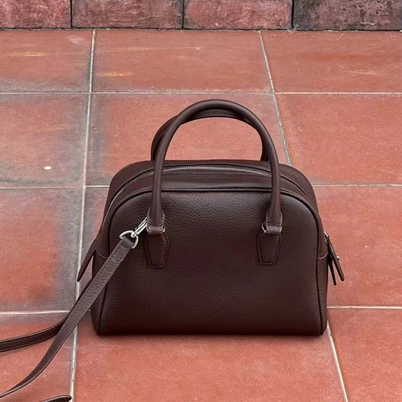 Genuine Handbag 26Cm/22Cm Top Layer Leather New Woman Shoulder Crossbody Bag Commute Versatile Soft