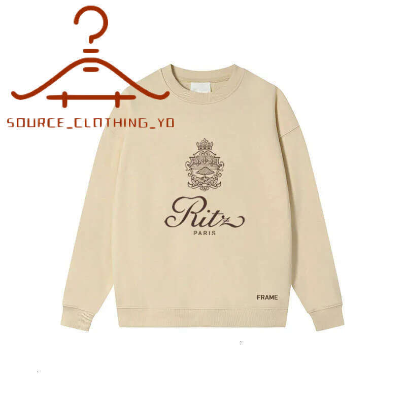 Hoodies Sweatshirts Frame X Ritz Hoodie Desinger Pullover Mens Hoody Womens Sweatshirt Hot Winter New Round Neck Chic Letter Print Design Loose Casu
