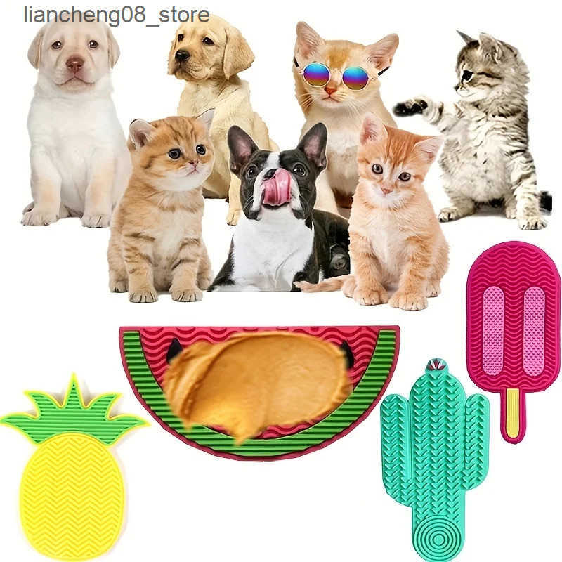 Dog Bowls Dishes for pets weighing less than kilograms Mat Cats Slow Food Bowls Suction Cup Food Silicone Lickproduct small L240910