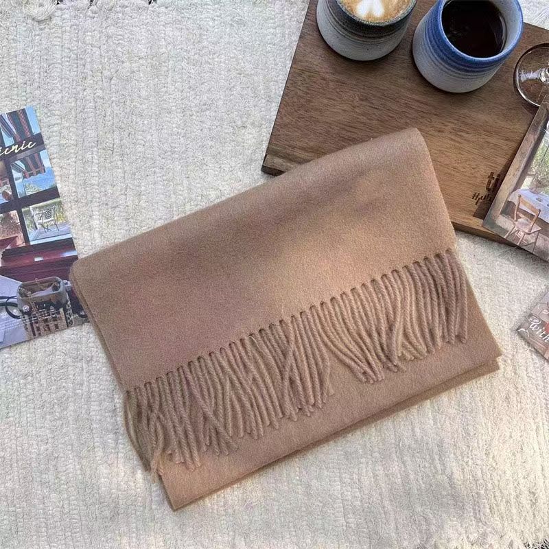 T025 wool scarf female autumn and winter milky white wool neck scarf new style high-grade warm shawl