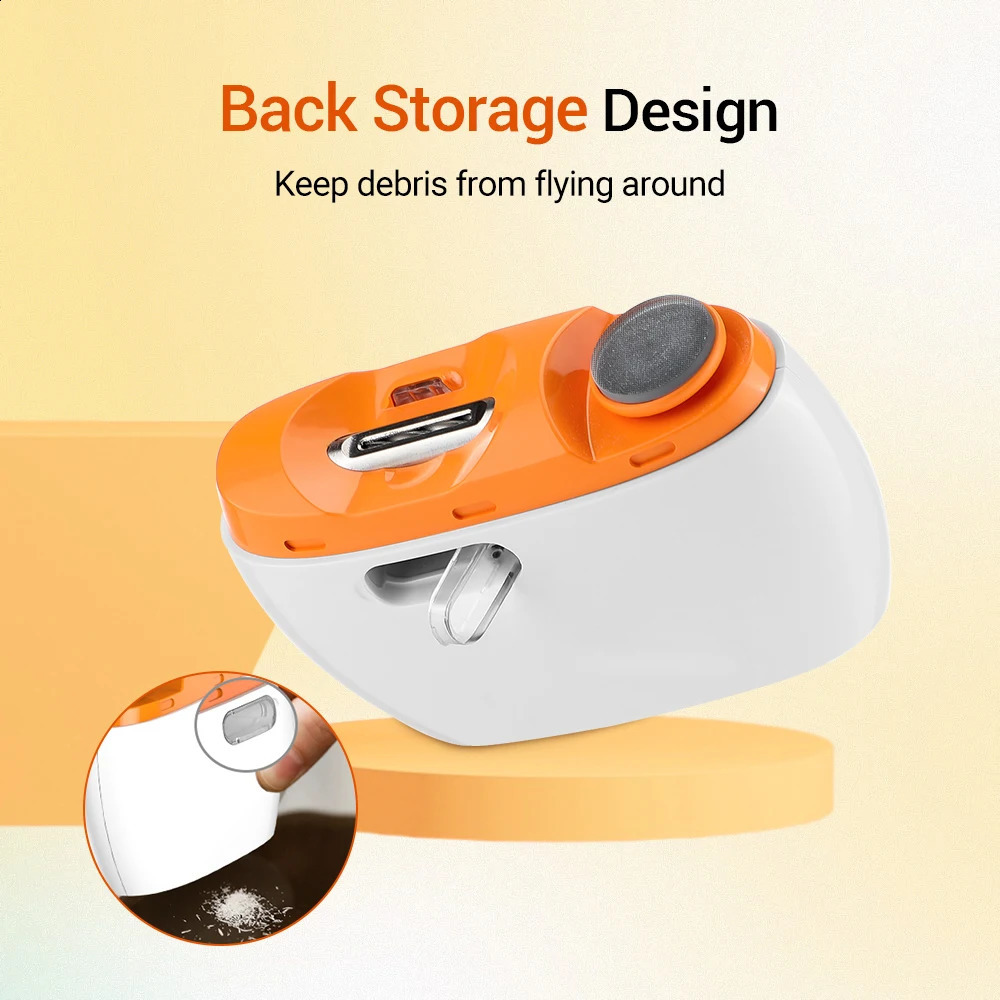 2in1 Electric Nail Clipper Nail Polishing USB Rechargeable Nail Trimmer Automatic Nail Cutter For Baby Adult Nail Scissors 241223