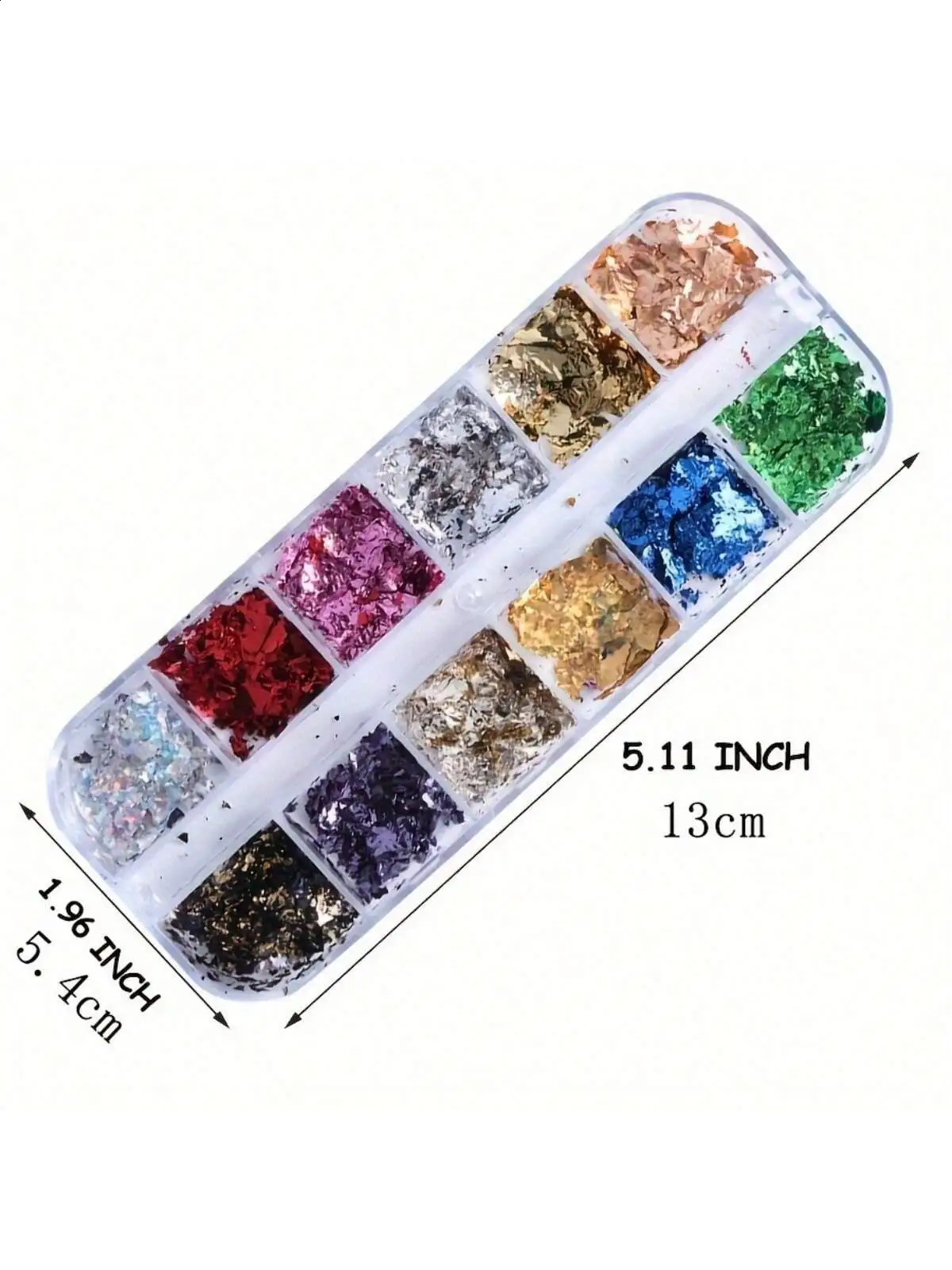 12 Color Foils Gorgeous Nails Glitter Aluminum Flakes Chip Nail Shiny Kismis Nail Art Decoration 1 Box 241223