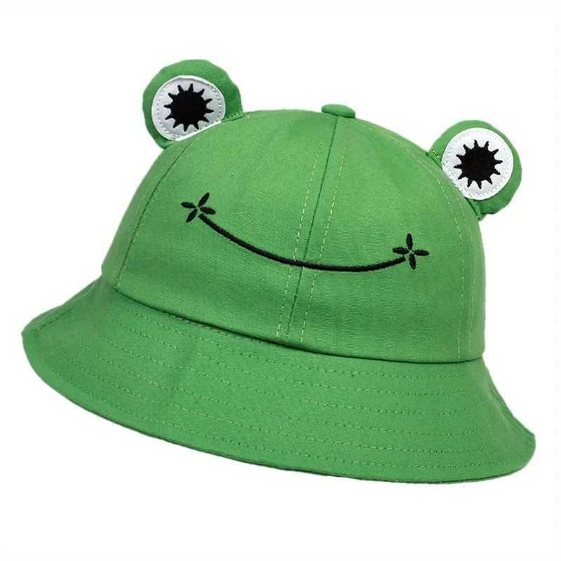 Caps Hats Childrens summer fishman hat frog hat autumn Versatile Internet celebrity sun protection bucket hat cute cartoon personality H241223