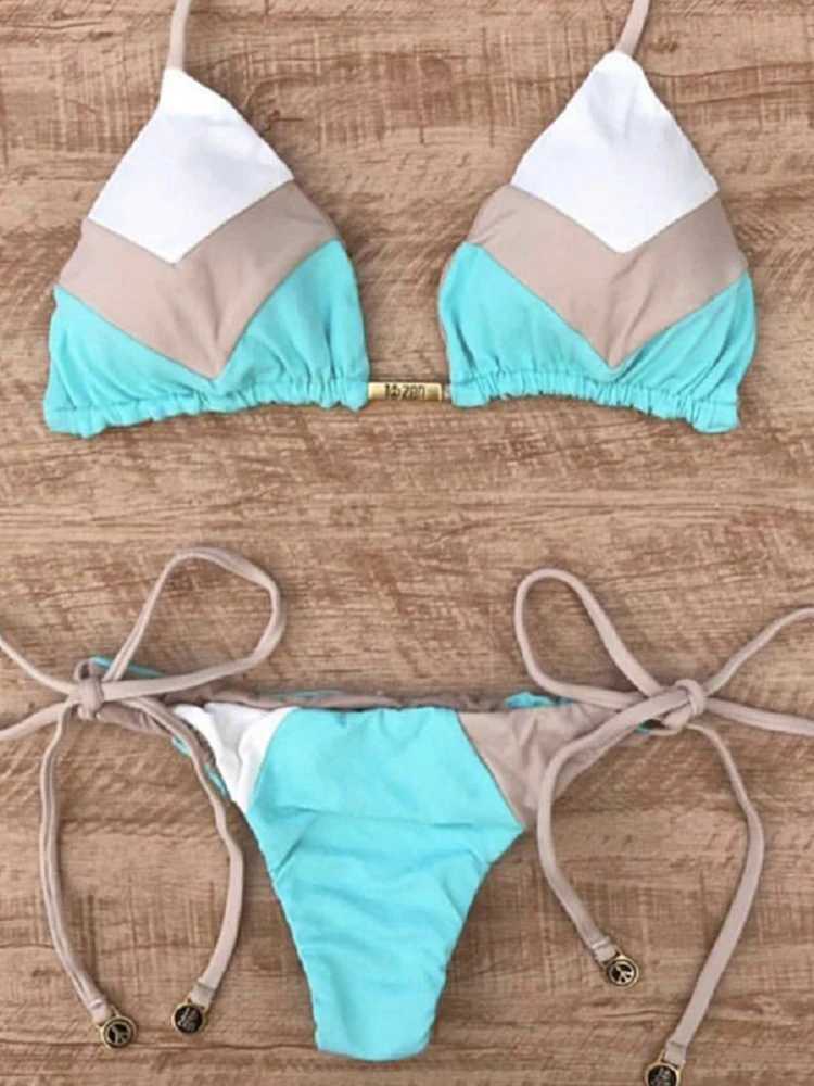2023 Sexy Bikini Multicolor Swimsuit Women Swimwear Push Up Ribbed Bikini Set Brazilian Bathing Suit Beach Wear Bather BiquiniXJ241223