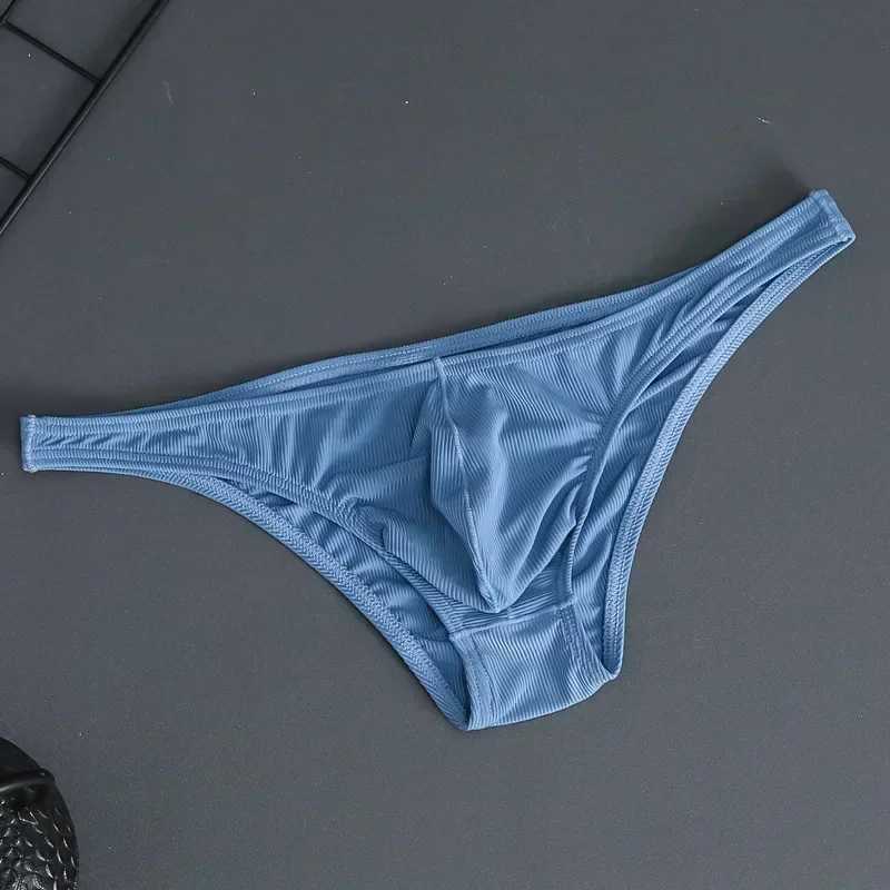 Mens silky smooth thin soft high elasticity raised pocket underwear comfortable and quick drying Mankini boys skin friendly ribbed cotton shorts W2412