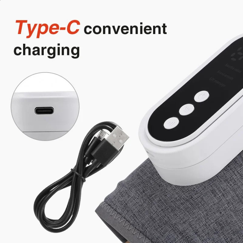 USB Rechargeable Air Compression Foot And Calf Electric Air Pressure Full Leg Massager Machine With Heat 241223