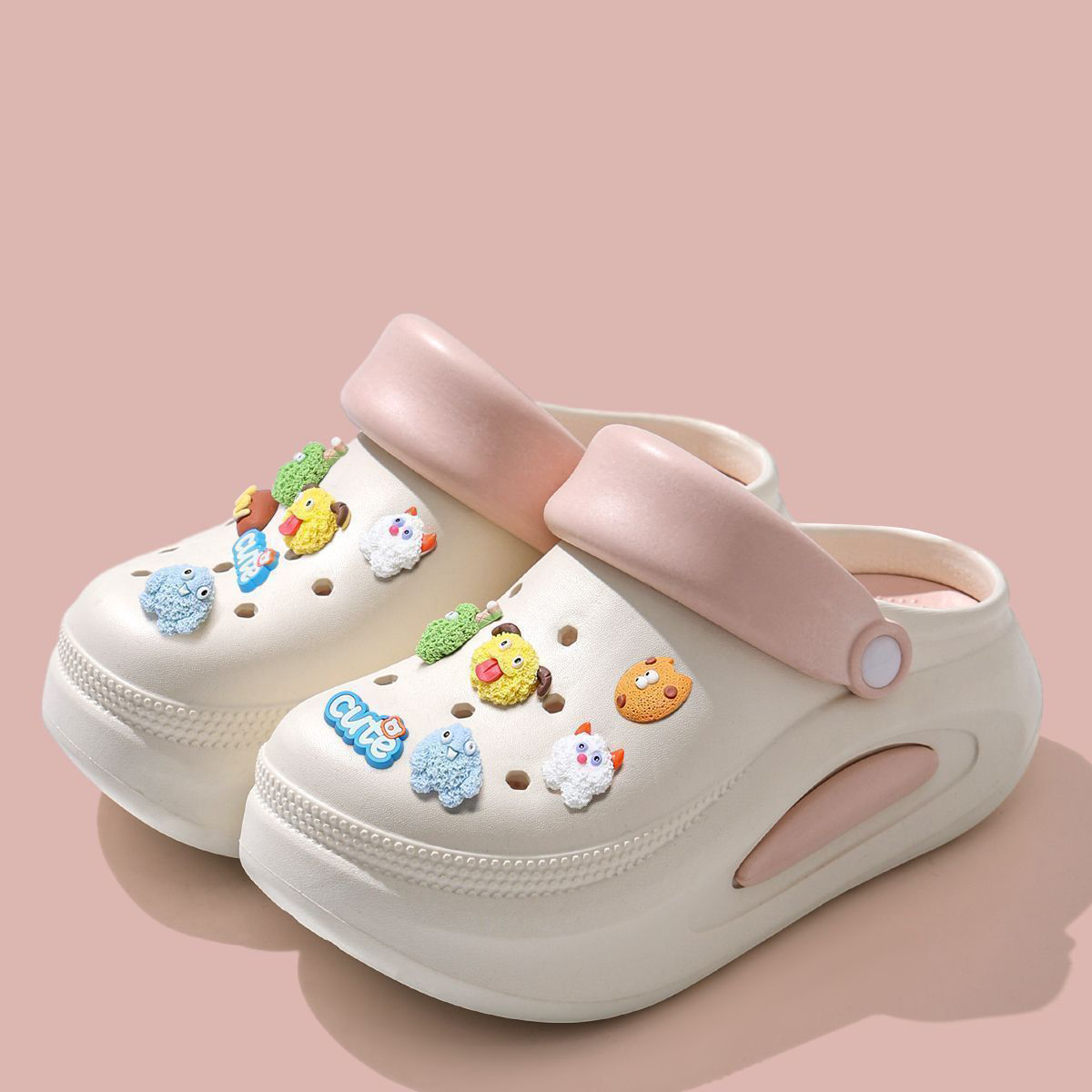 Free shipping new for womens pink rose red yellow brown Multiple styles of height increasing anti slip thick soled beach slippers