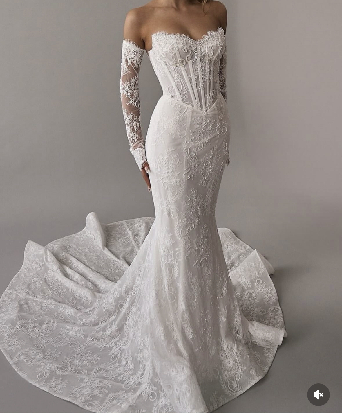 2025 Full Lace Boho Mermaid Wedding Dresses With Detachable Train Corset Strapless Long Bridal Gowns Romoveable Sleeves Ivory Vestido De Novia Back La