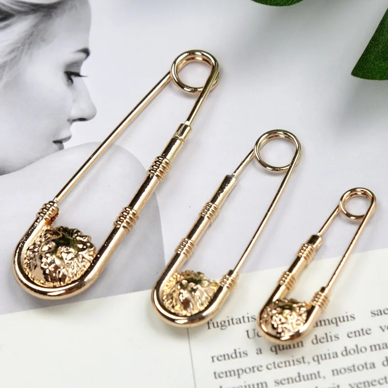 Retro Style Brooch Pin Fashion DIY Safety Pins Women Waist Closing Artifact Men Suit Jacket Decoration Simple Anime Jewelry 241220