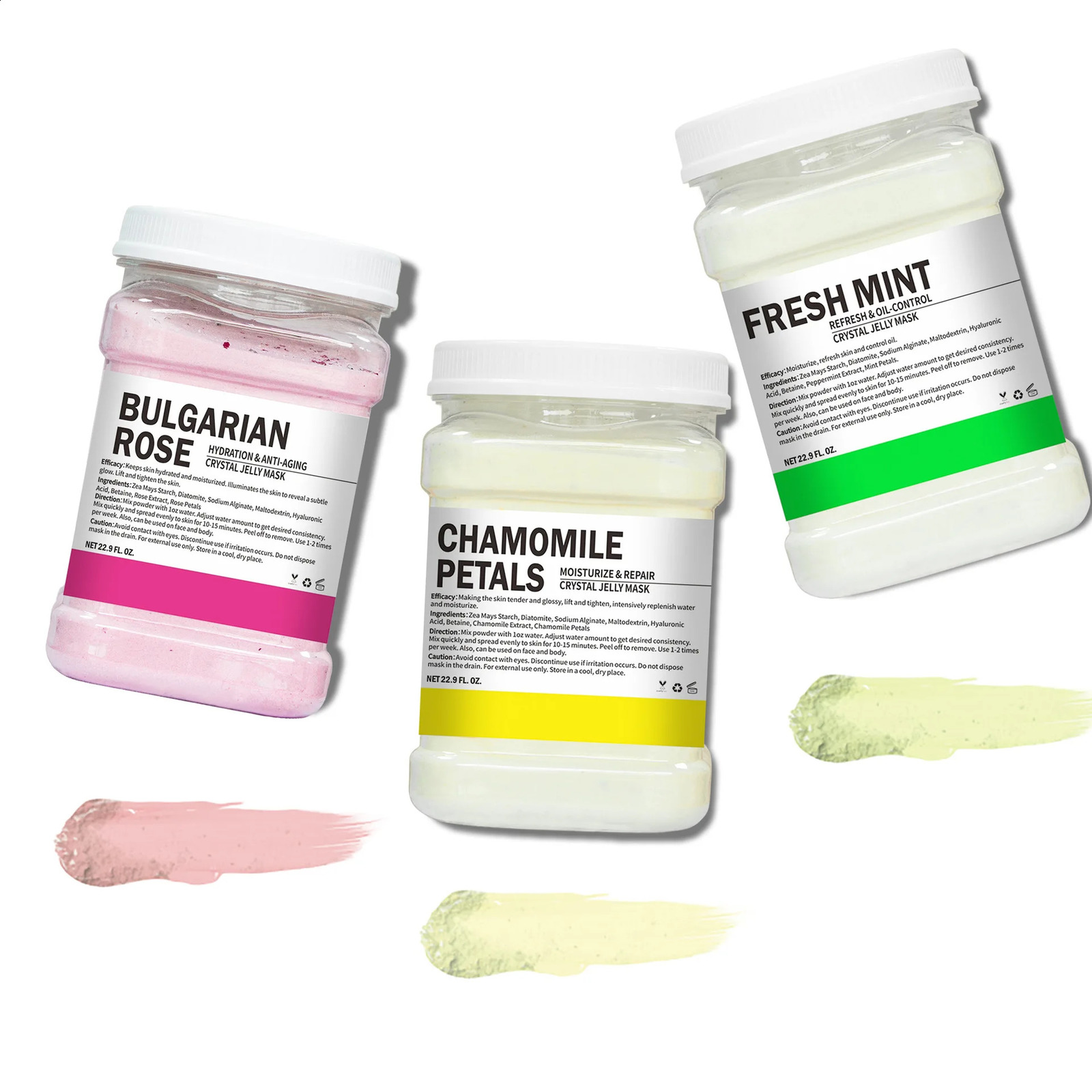 650g Enzyme Crystal Facial Mask Powder Carrot Soft Mask Powder Moisturizing Rose Petal Jelly Mask Mud Face Care Drop 241223