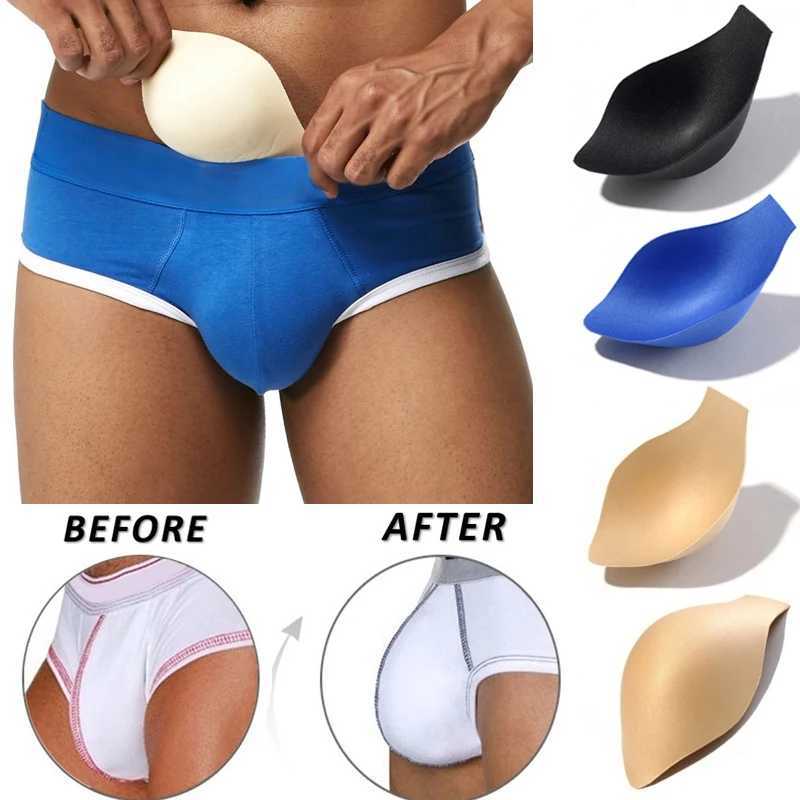 3D Mens Bed Sheet Sponge Pad Breathable Sexy Penis Protection Pad Raised Pocket Soft Underwear Swimming Pants Three sided Cup W241223