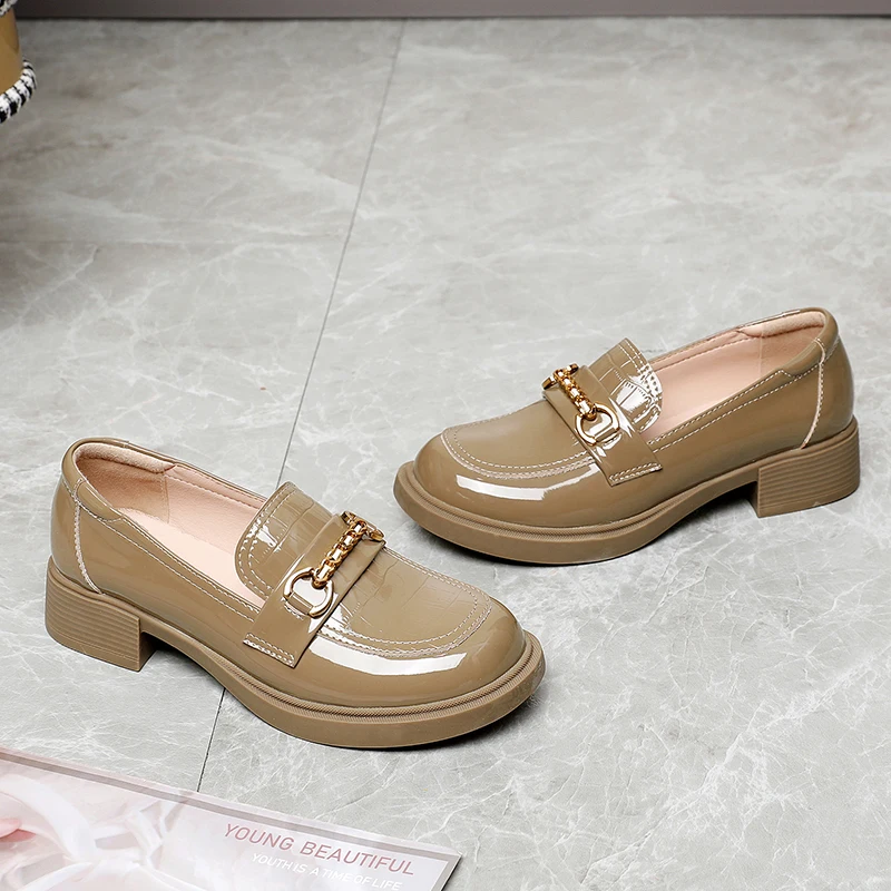AIYUQI Loafers Women Shoes Genuine Leather British Style Ladies Shoes Slip on Large Size Women's Shoes