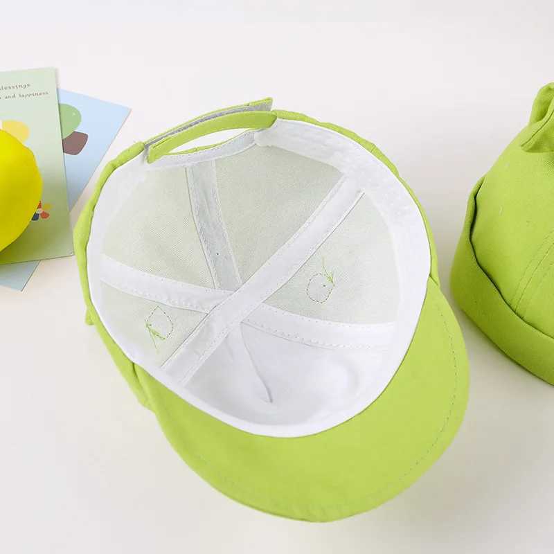 Caps Hats Cartoon Baby Baseball Hat Green Fun Childrens Bucket Hat with Ears Spring Summer Preschool Boys and Girls Fishermans Hat Bini H241223