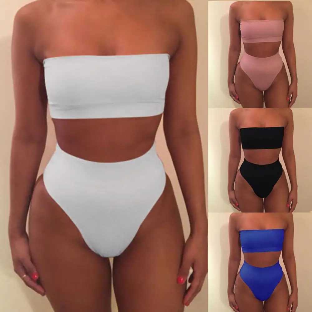 Bikini Set Great Strapless Summer Lady Swimsuit Beachwear Women Suimwear Sleeveelss Bathing Suit for Water SportsXJ241223