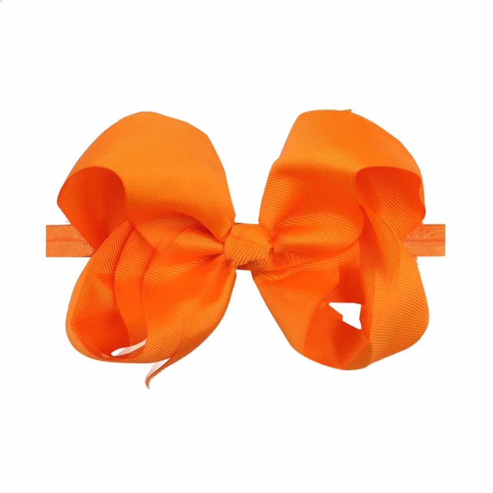 20 Pcs 6 Inches Big Bows Baby Girls Toddlers Kids Teens Children Grosgrain Ribbon Hair Bows Soft Elastic Baby Headbands 241223