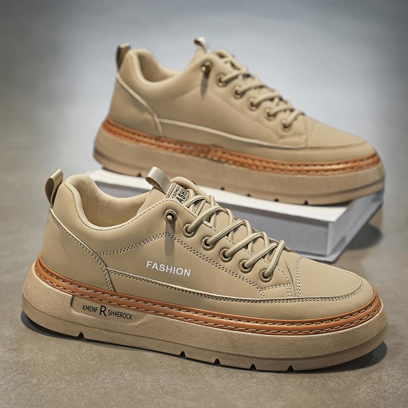 Men Casual Shoes Flat Bottom Waterproof Trendy Simple Style Versatile Designer Shoes Triple Black White Khaki Free shipping