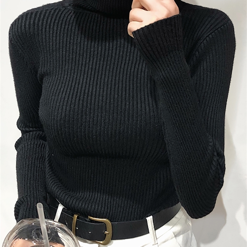 Turtleneck Sweater Womens 2024 Autumn Winter Tops Korean Slim Women Pullover Jumper Knitted Pull Femme Hiver Truien y241203