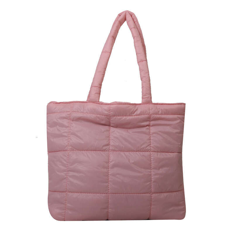 Fashionable Gge New Large Capacity Korean Version Solid Color Down Cotton Casual Embroidery Thread Western-Style Single Shoulder Handbag