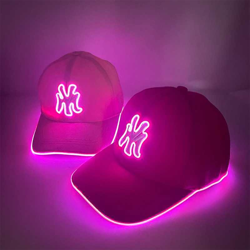 Caps Hats Fashion pink baseball cap girls clothing accessories luminous LED cap baseball cap H241223