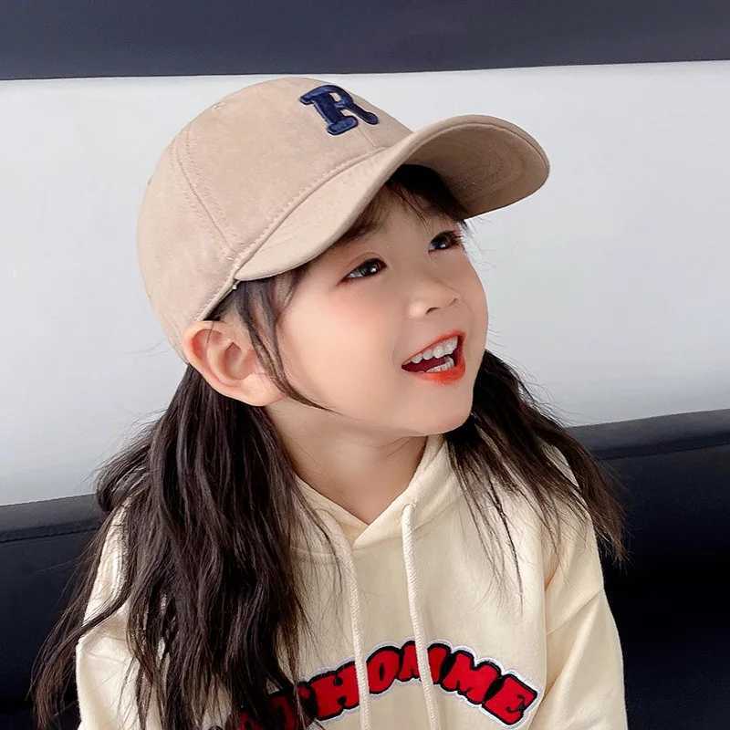 Caps Hats Childrens Baseball Hat Spring Festival Summer Solid Sunhat Embroidered Letter Boys and Girls Cotton Buckle Hat Childrens Hip Hop Fishing Hat