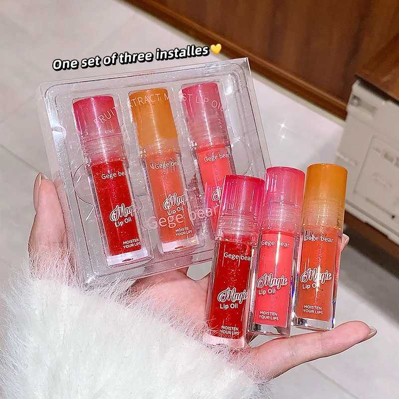 Fruit extract moisturizing lip balm water-shining mirror moisturizing and moisturizing autumn and winter lipstick base lip glossXJ241223