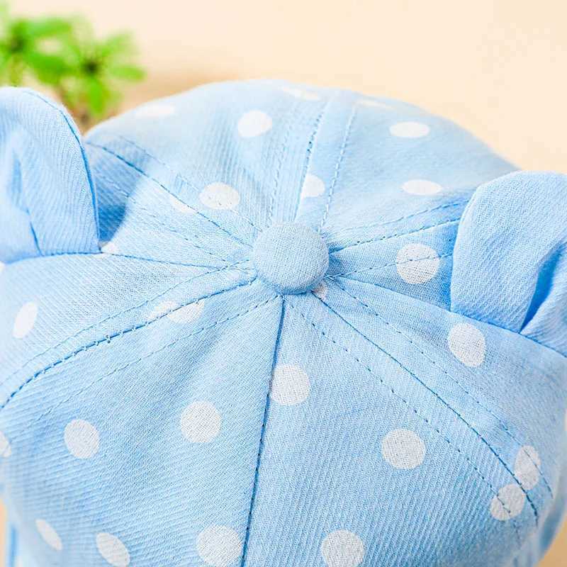 Caps Hats Cotton baby hat summer leather hat toddler hat childrens hat cute 3D ear baseball hat baby soft sun hat H241223