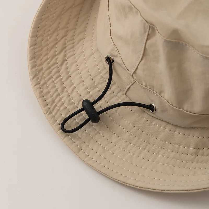 Caps Hats Japanese solid color childrens fisherman hat spring and summer adjustable childrens outdoor sun hat Korean boy and girl casual hat H241223
